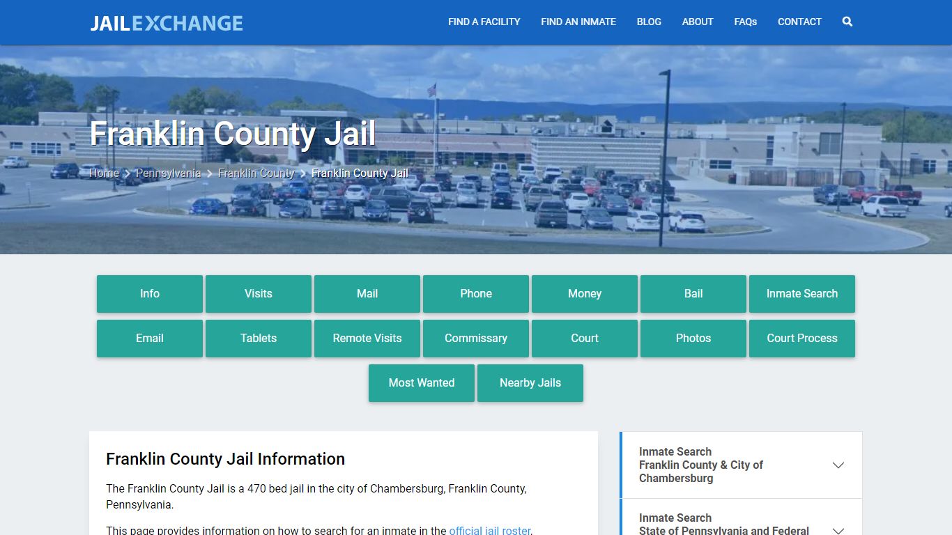 Franklin County Jail, PA Inmate Search, Information